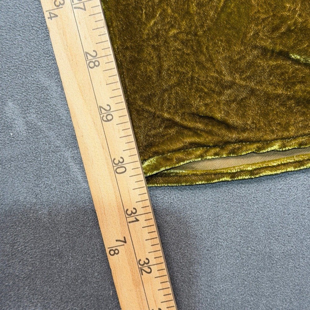 Anthropologie Velvet Pants Womens XL Moss Green Wide Leg Crushed Pull On Tilda - Picture 9 of 11